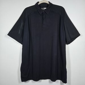 5.11 Tactical Rapid Performance Black Short Sleeve Polo Shirt Mens Size Large